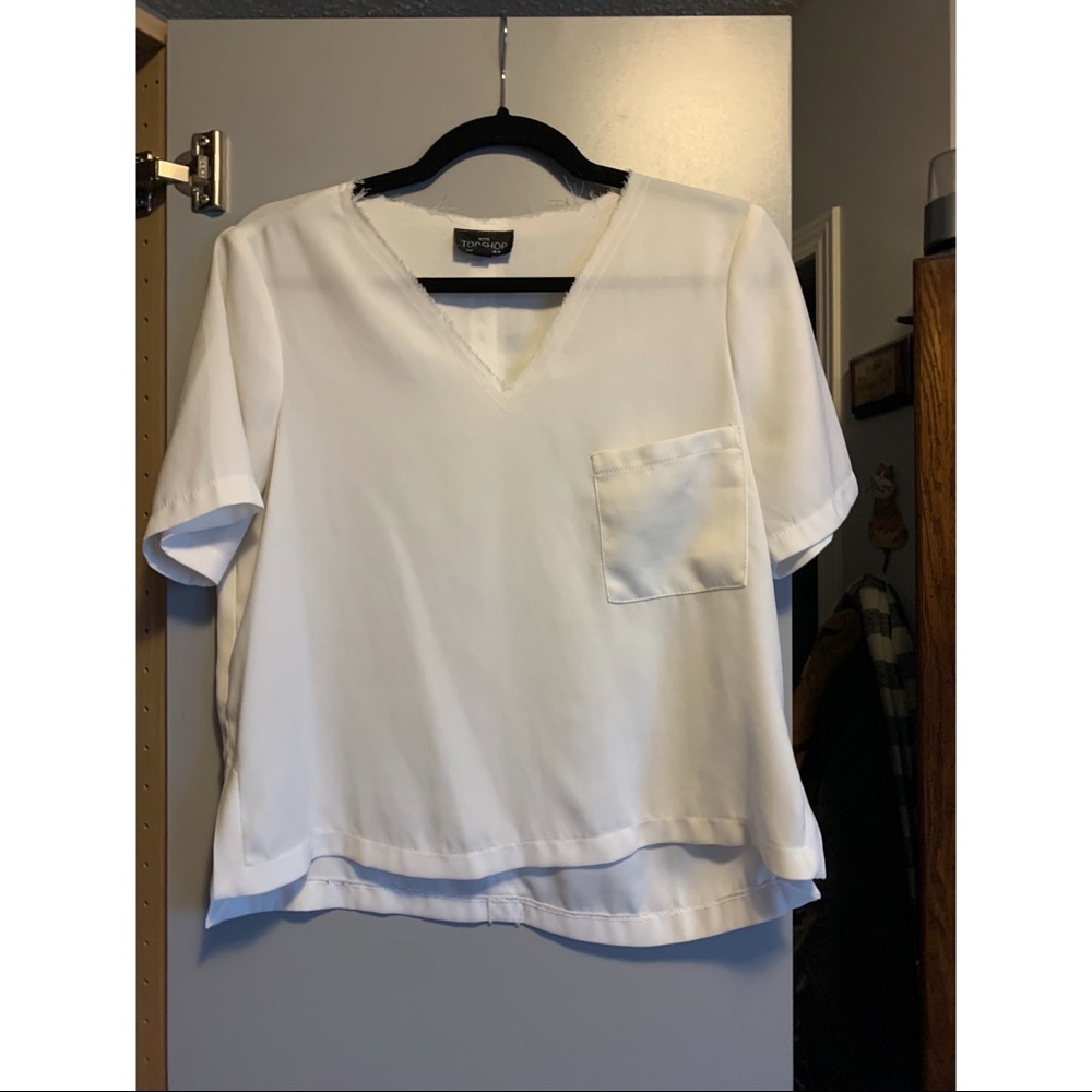 TOPSHOP PETITE v-neck blouse